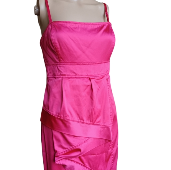 Ted Baker London Womens Sleeveless Ruffled Pink Pencil Dress Size 8 Ted Sz 3 - Picture 9 of 12